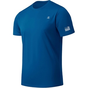 ZITY Men’s Swim Shirt Short Sleeve UPF 50+ Sun Protection Fishing Rash Guard T-Shirts Workout Running Shirts(Bule)