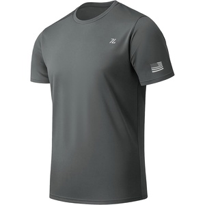 ZITY Men’s Swim Shirt Short Sleeve UPF 50+ Sun Protection Fishing Rash Guard T-Shirts Workout Running Shirts(Dark Grey)