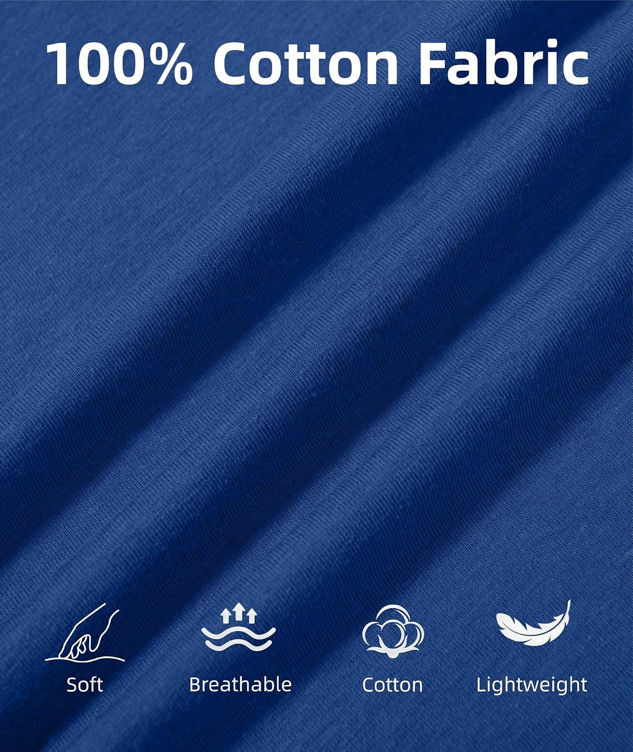 image:imageZITY 5 Pack Cotton Long Sleeve TShirt Crew Neck Basic Undershirts Soft Casual Breathable Shirts TopsBlackwhitegreyroyal Bluenavy