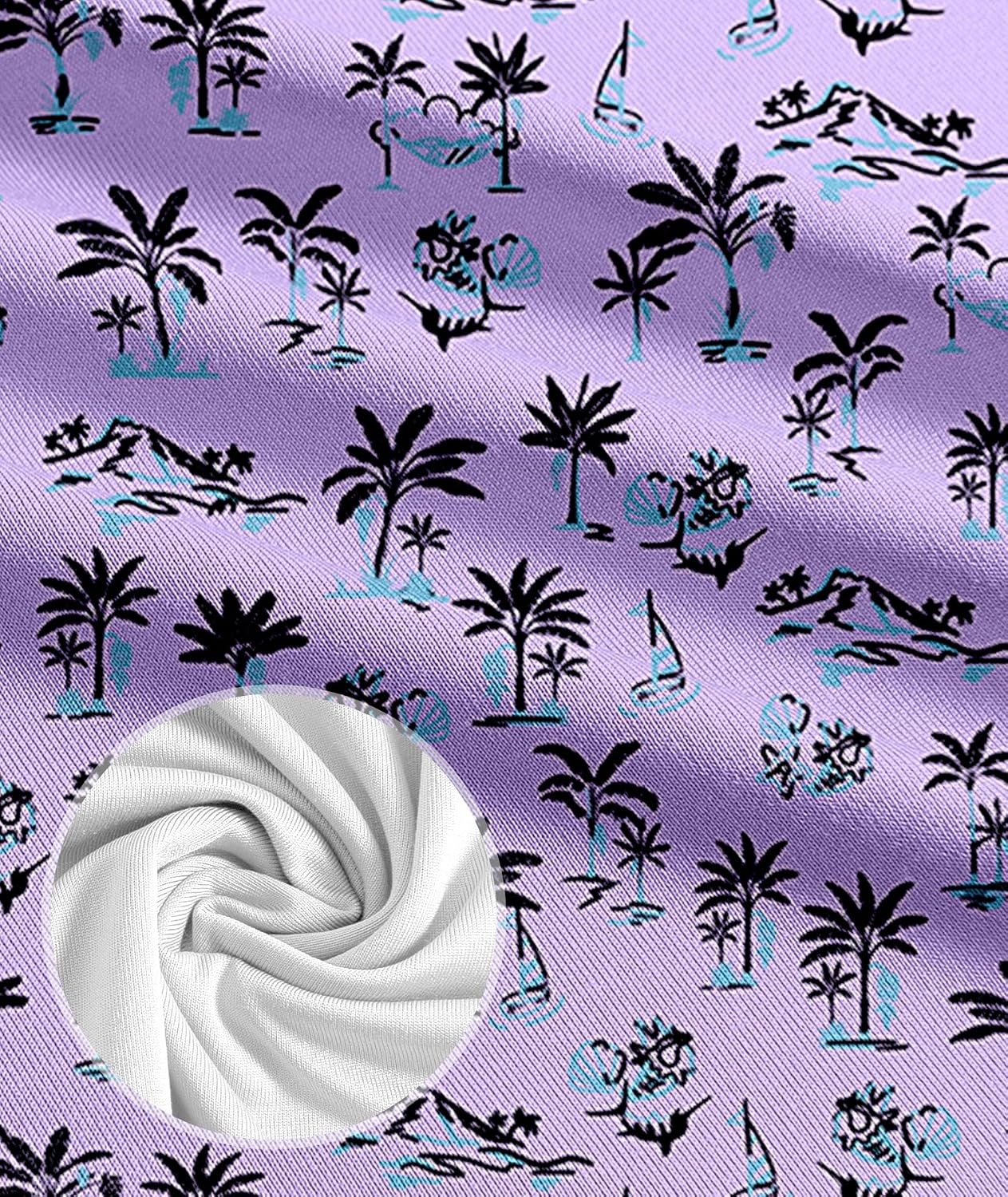 image:imageZITY Mens Golf Polo Shirts Short Sleeve Print Patterns Moisture WickingA Light Purple