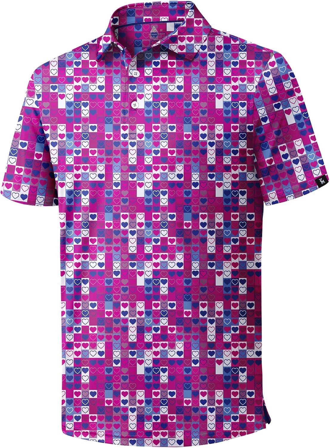 image:imageZITY Mens Golf Polo Shirts Short Sleeve Print Patterns Moisture WickingB Purple Heart Bikini