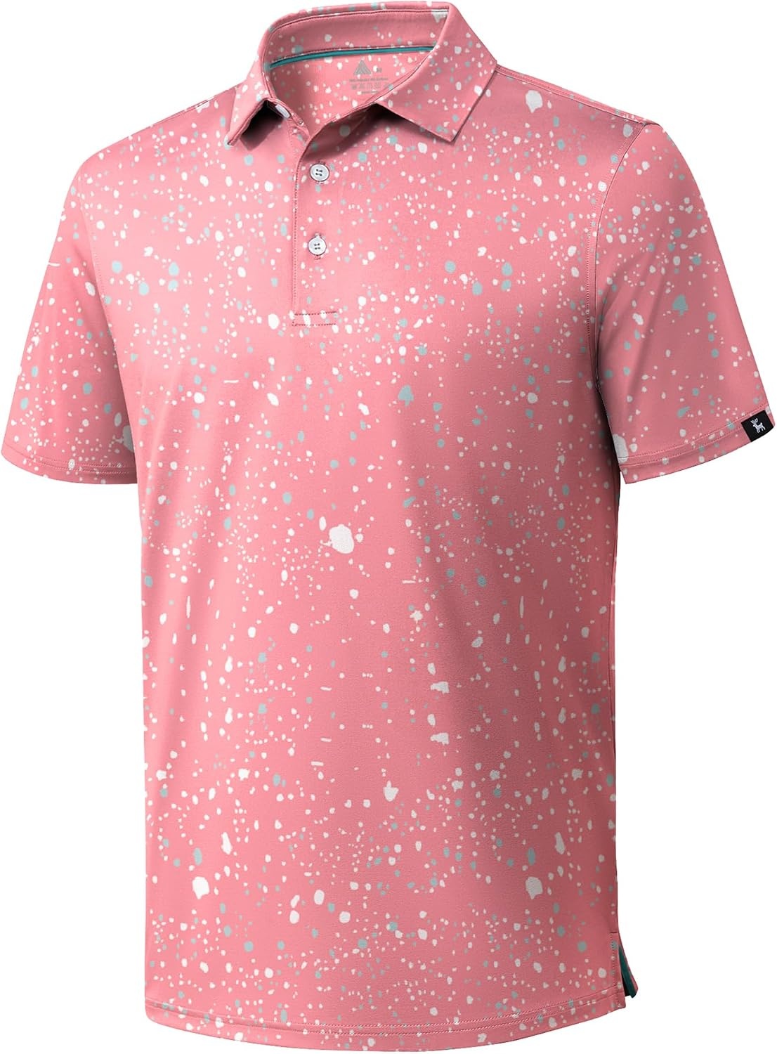 image:imageZITY Mens Golf Polo Shirts Short Sleeve Print Patterns Moisture WickingB Splashed Paint