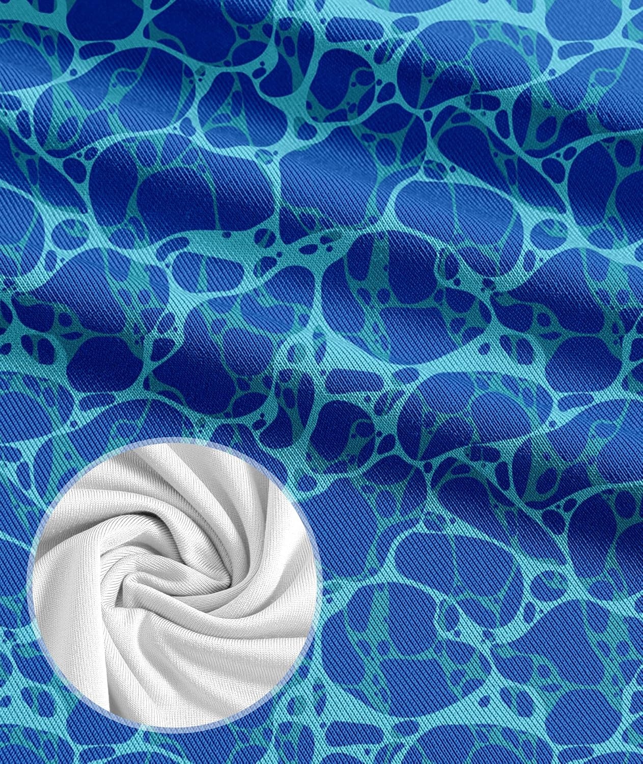 image:imageZITY Mens Golf Polo Shirts Short Sleeve Print Patterns Moisture WickingBlue Ripple