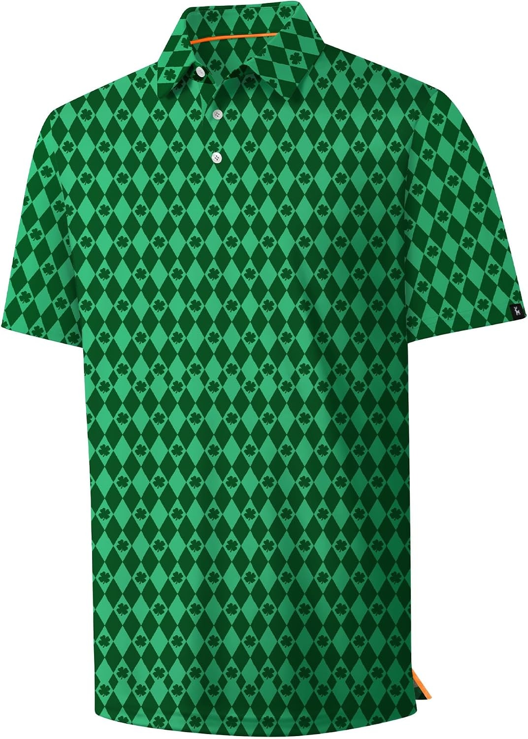 image:imageZITY Mens Golf Polo Shirts Short Sleeve Print Patterns Moisture WickingDiamondshaped