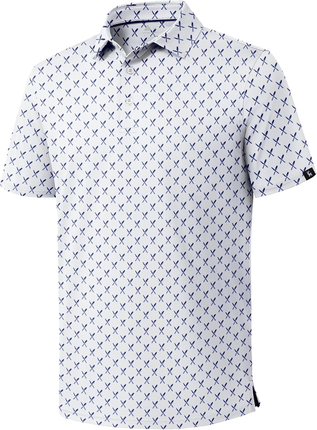 image:imageZITY Mens Golf Polo Shirts Short Sleeve Print Patterns Moisture WickingKnife and Fork
