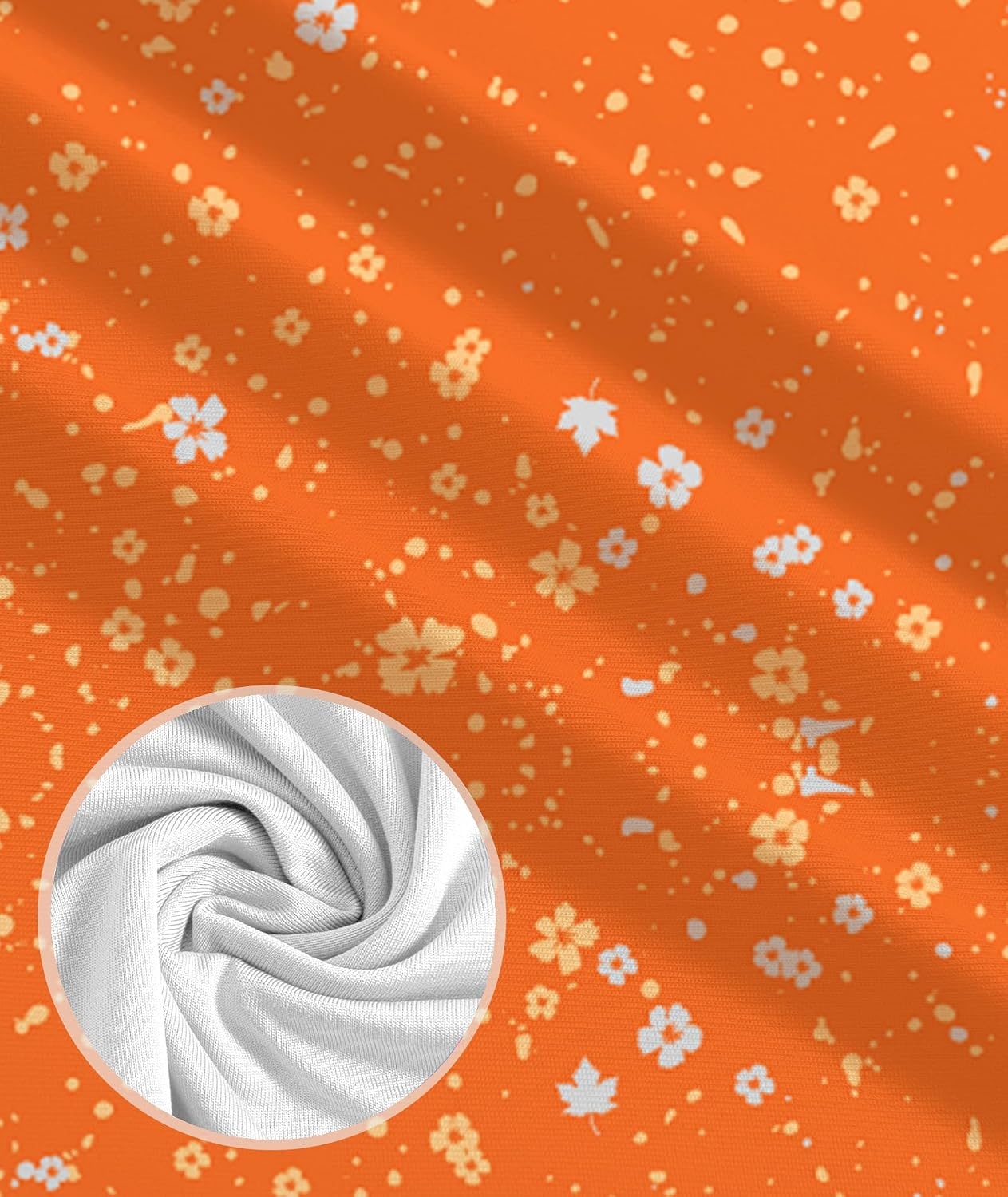 image:imageZITY Mens Golf Polo Shirts Short Sleeve Print Patterns Moisture WickingOrange Flower