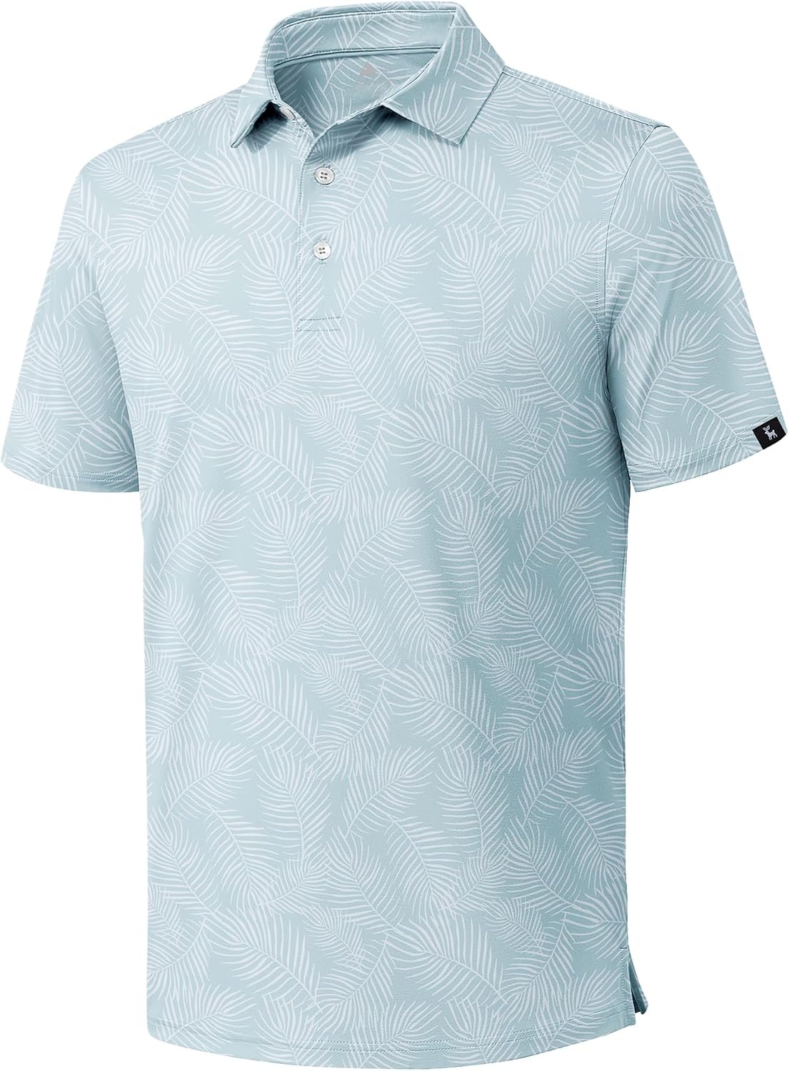 image:imageZITY Mens Golf Polo Shirts Short Sleeve Print Patterns Moisture WickingPalm Leaf