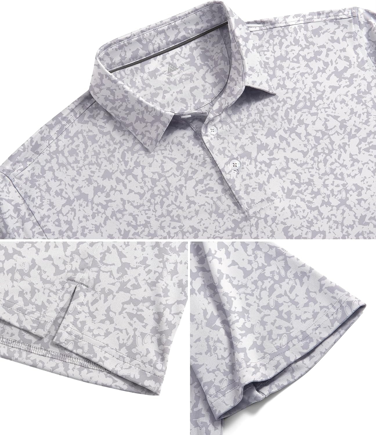 image:imageZITY Mens Golf Shirts Short Sleeve Print Moisture Wicking Polo ShirtSand Painting