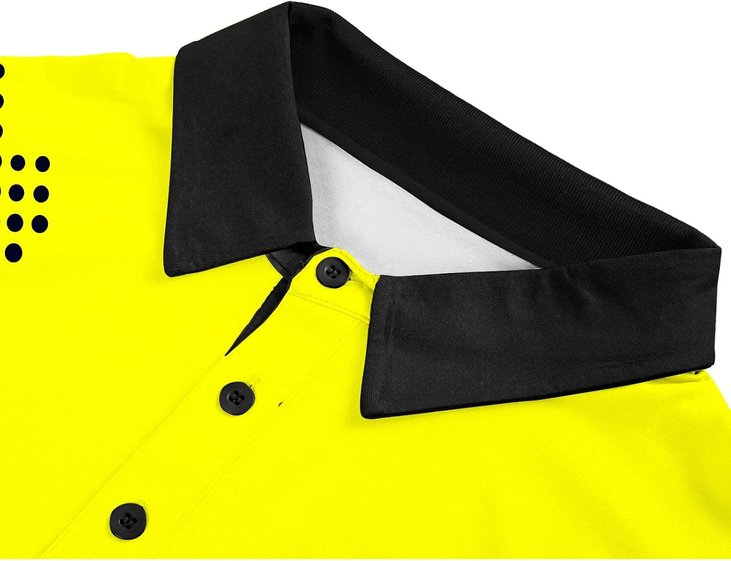 image:imageZITY Mens Golf Shirts Short Sleeve Print Moisture Wicking Polo ShirtYellow