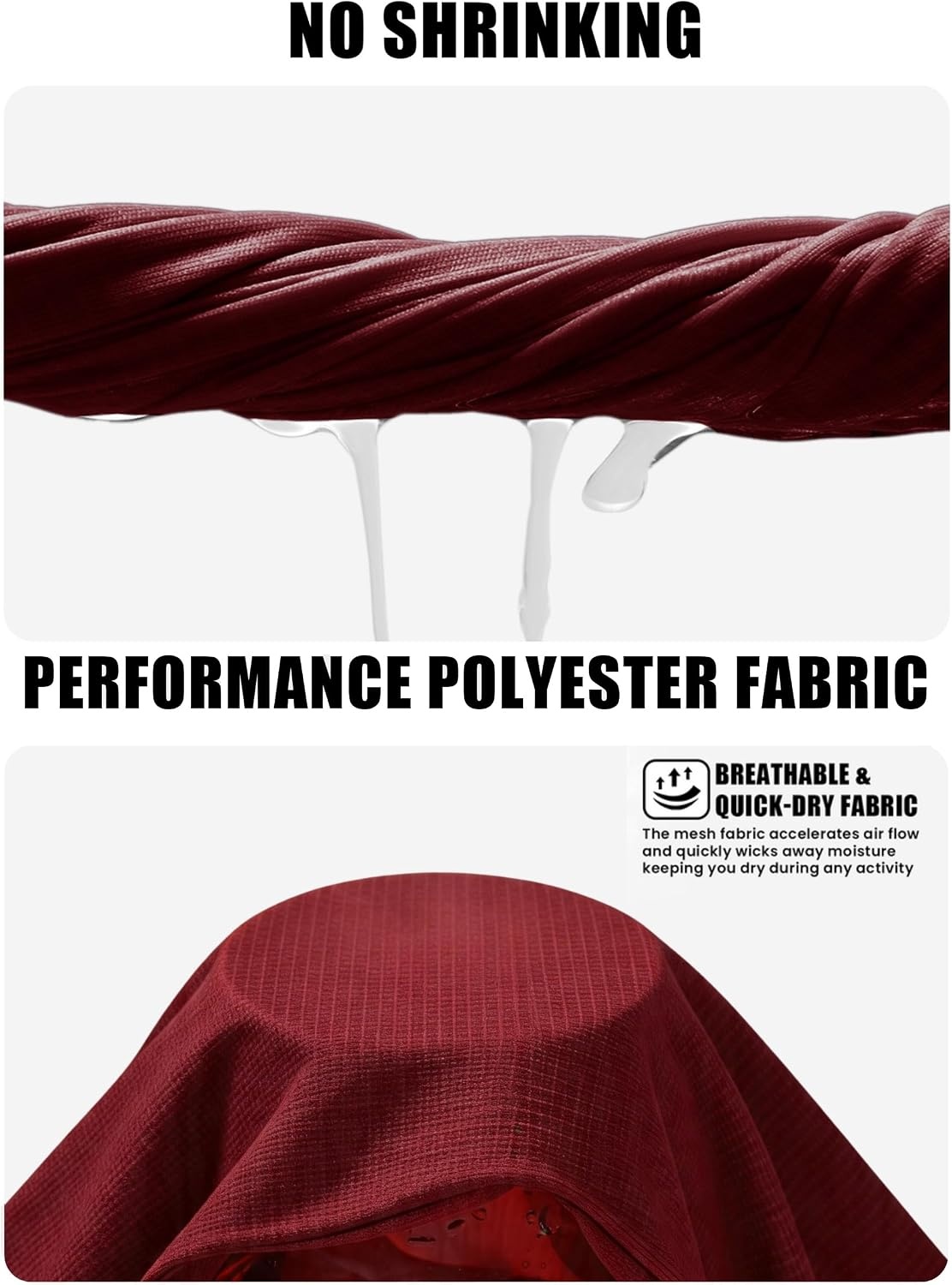 image:imageZITY Mens Polo Shirts Short Sleeve Performance Moisture Wicking Golf ShirtWine Red