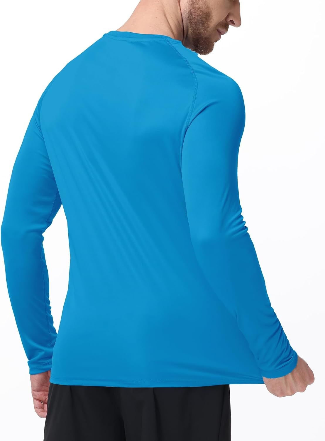 image:imageZITY Mens UPF 50 Sun Protection Shirts Long Sleeve Lightweight Rash GuardAzure Blue