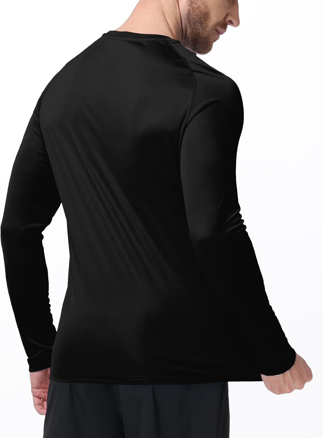 image:imageZITY Mens UPF 50 Sun Protection Shirts Long Sleeve Lightweight Rash GuardBlack