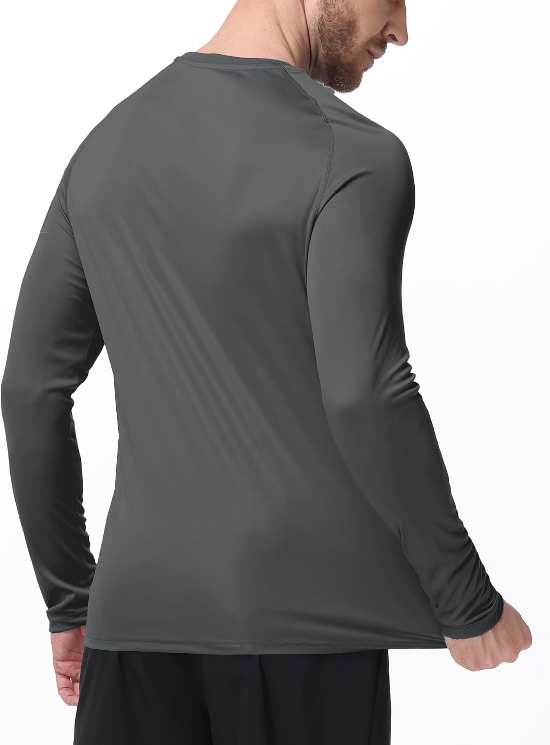 image:imageZITY Mens UPF 50 Sun Protection Shirts Long Sleeve Lightweight Rash GuardDark Grey