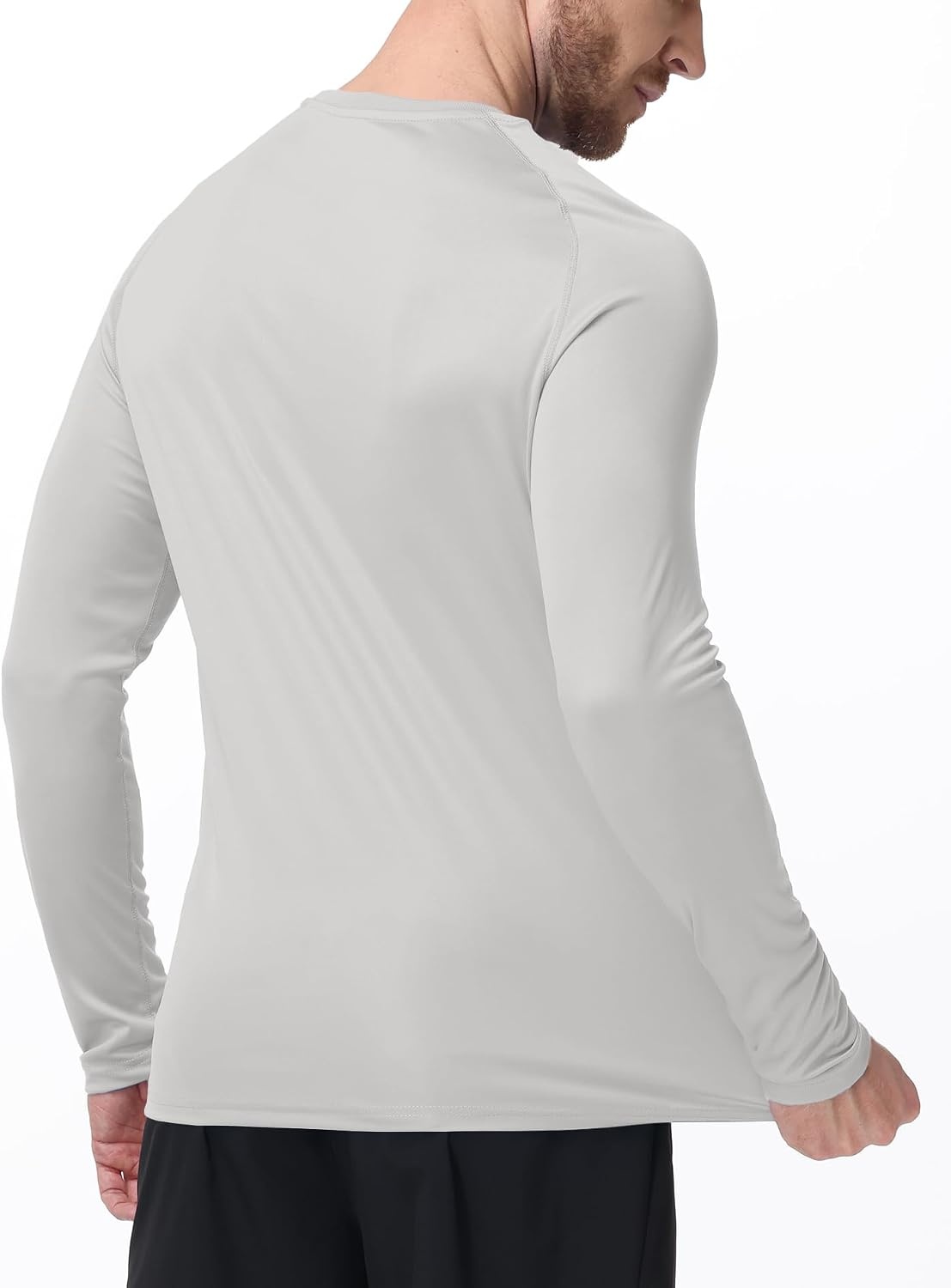 image:imageZITY Mens UPF 50 Sun Protection Shirts Long Sleeve Lightweight Rash GuardLight Grey