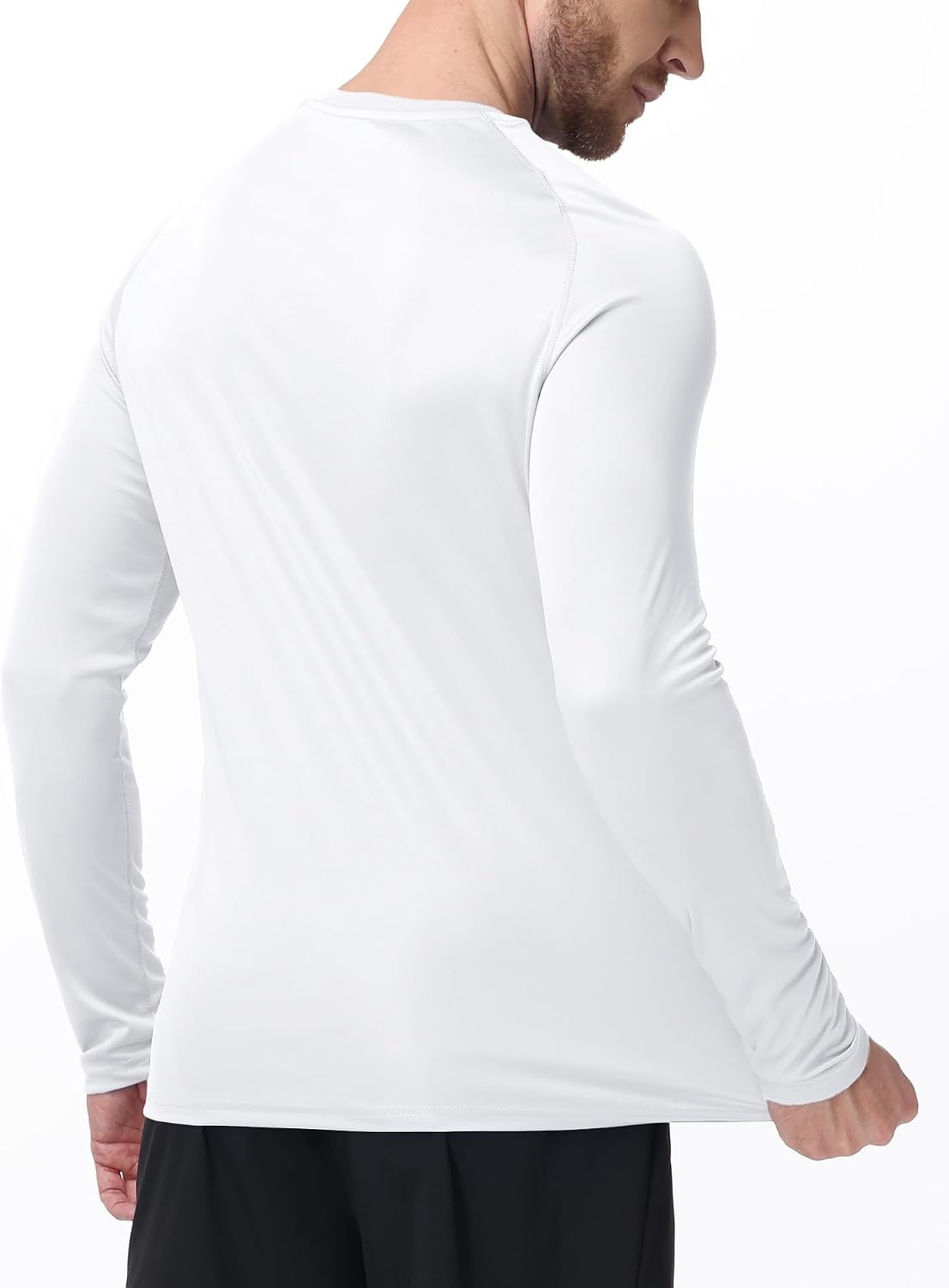 image:imageZITY Mens UPF 50 Sun Protection Shirts Long Sleeve Lightweight Rash GuardWhite