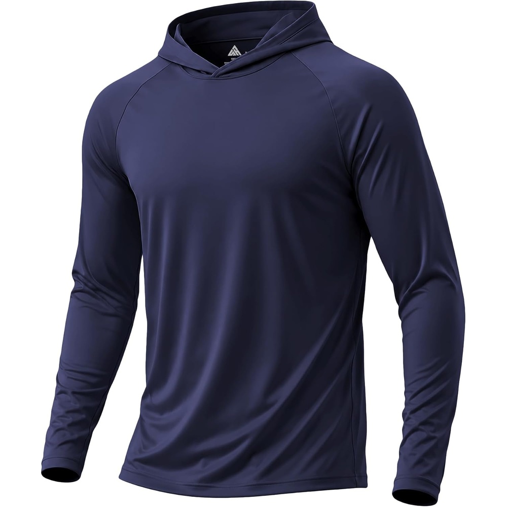 image:imageZITY Fishing Shirts for Men UPF 50 Long Sleeve Shirt Lightweight HoodiesDark Blue