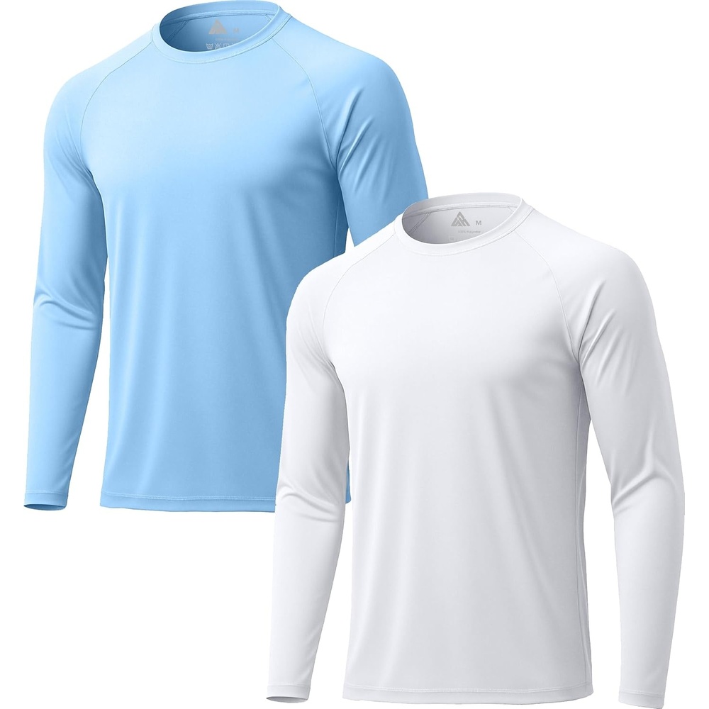 image:imageZITY Long Sleeve Shirts for Men UPF 50 Moisture Wicking Workout2 Pack73