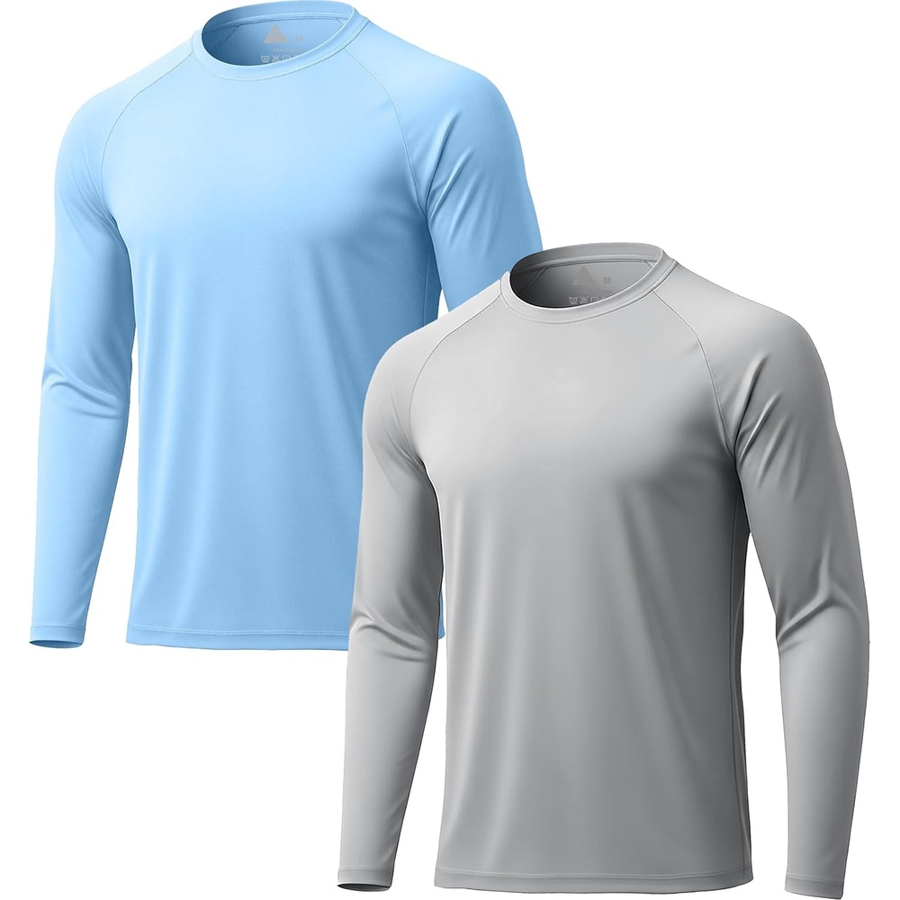 image:imageZITY Long Sleeve Shirts for Men UPF 50 Moisture Wicking Workout2 Pack76