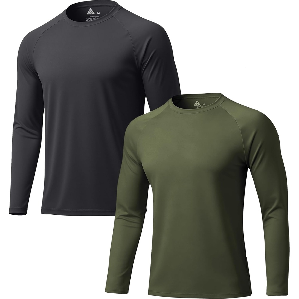 image:imageZITY Long Sleeve Shirts for Men UPF 50 Moisture Wicking Workout2 Pack77