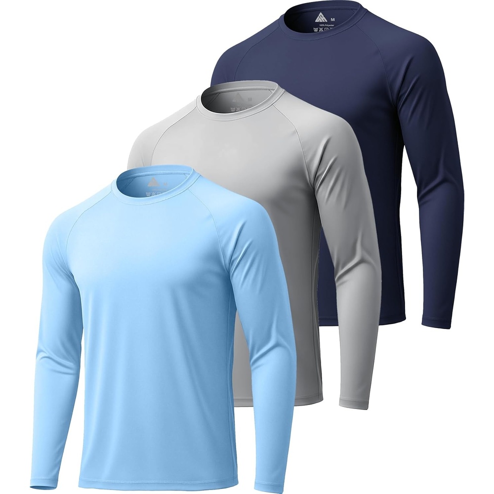 image:imageZITY Long Sleeve Shirts for Men UPF 50 Moisture Wicking Workout3 Pack01