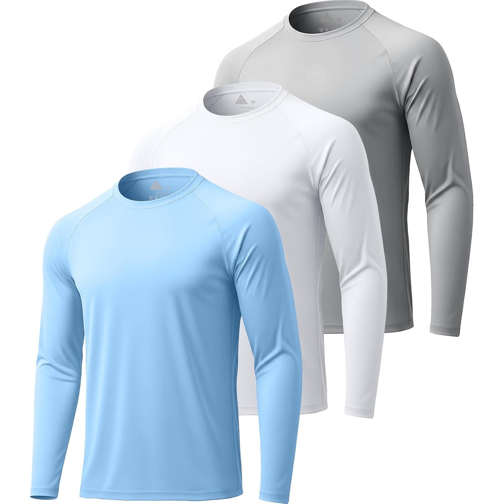 image:imageZITY Long Sleeve Shirts for Men UPF 50 Moisture Wicking Workout3 Pack07