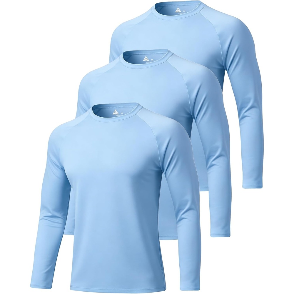 image:imageZITY Long Sleeve Shirts for Men UPF 50 Moisture Wicking Workout3 Pack30