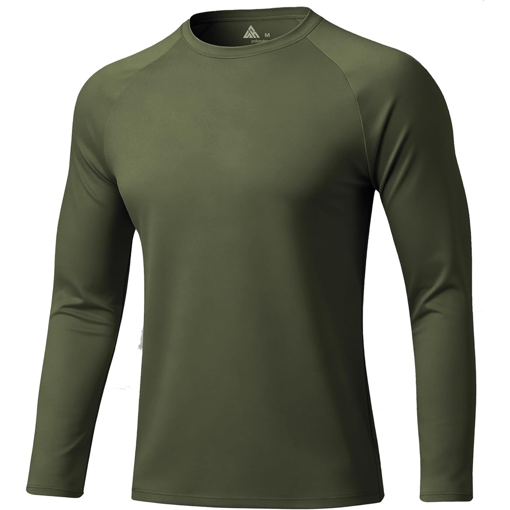 image:imageZITY Long Sleeve Shirts for Men UPF 50 Moisture Wicking WorkoutArmy Green