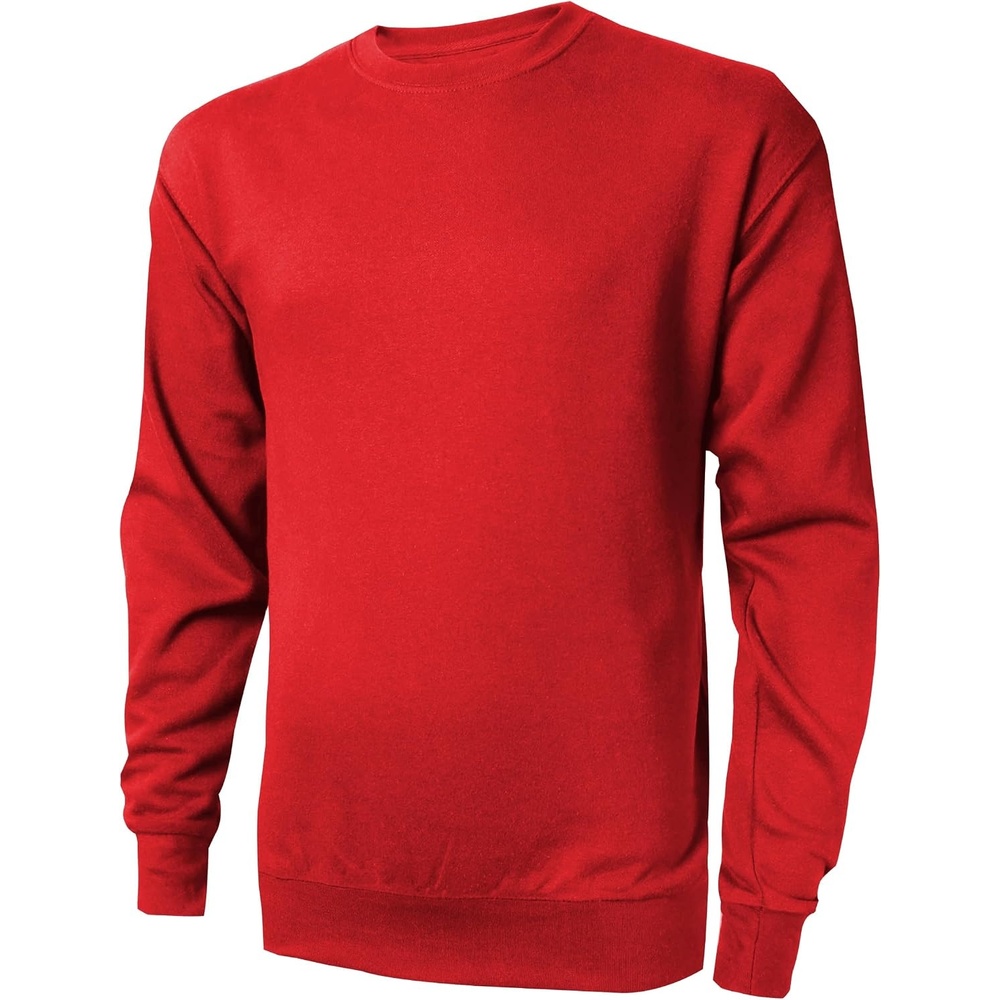 image:imageZITY Mens Athletic Crewneck Sweatshirt Classic Versatile Lightweight Long Sleeve Sweatshirts for Men RedXL