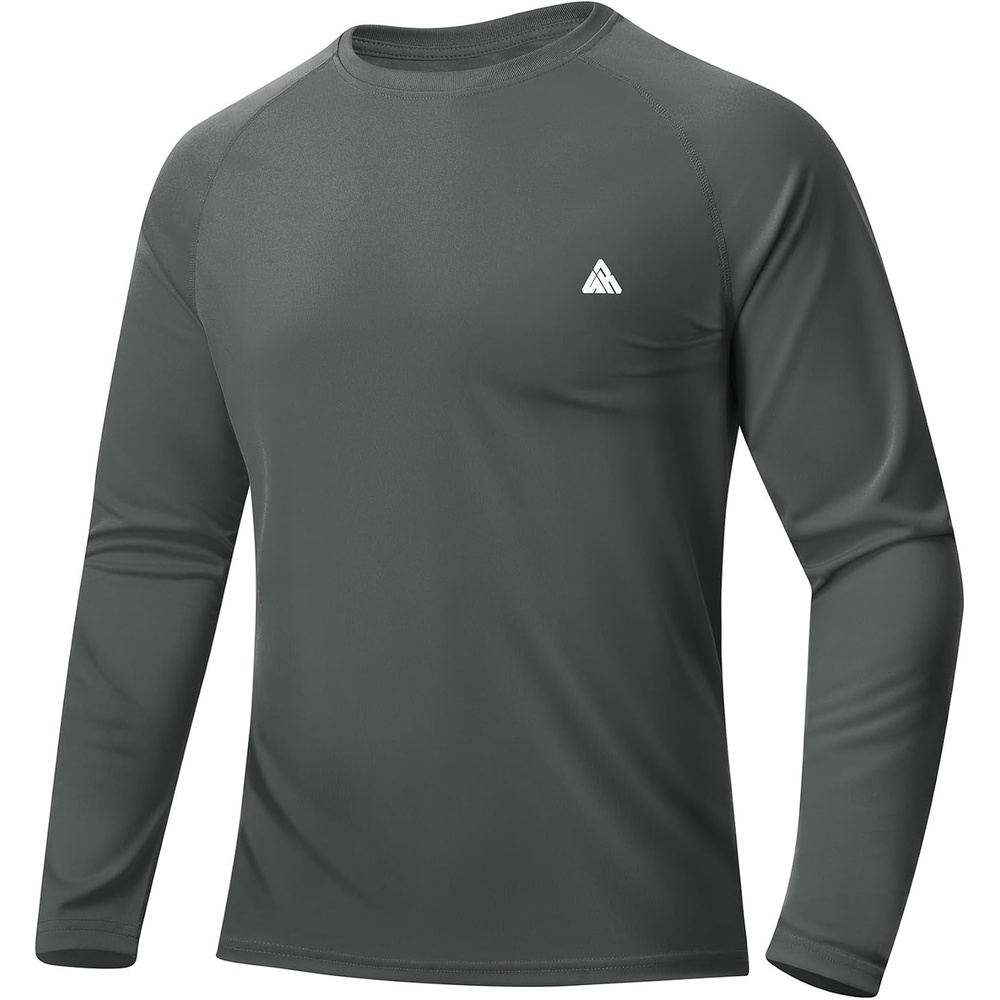image:imageZITY Mens UPF 50 Sun Protection Shirts Long Sleeve Lightweight Rash GuardDark Grey