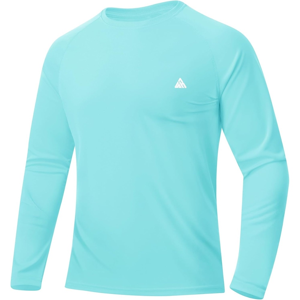 image:imageZITY Mens UPF 50 Sun Protection Shirts Long Sleeve Lightweight Rash GuardLight Blue