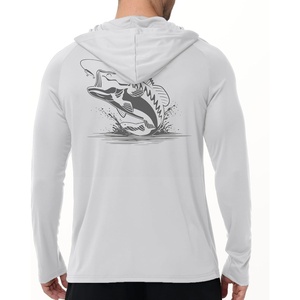 ZITY Fishing Shirts for Men UPF 50+ Long Sleeve Lightweight Hoodie(White)