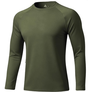 ZITY Long Sleeve Shirts for Men UPF 50+ Moisture Wicking Workout(Army Green)