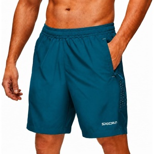ZITY Men’s Athletic Running Shorts with Zipper Pocket(Duck Blue)