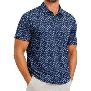 ZITY Men’s Golf Polo Shirts Short Sleeve Print Patterns Moisture Wicking(A Tibetan Palm Tree)