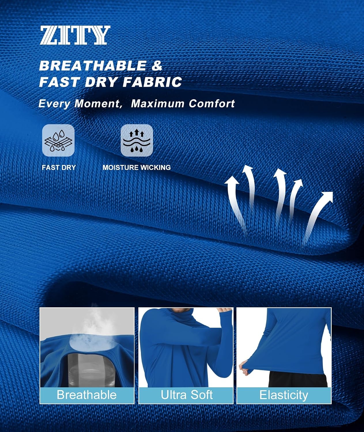 image:imageHooded Shirts for Men with Mask Fishing Hoodies UPF 50Sky Blue