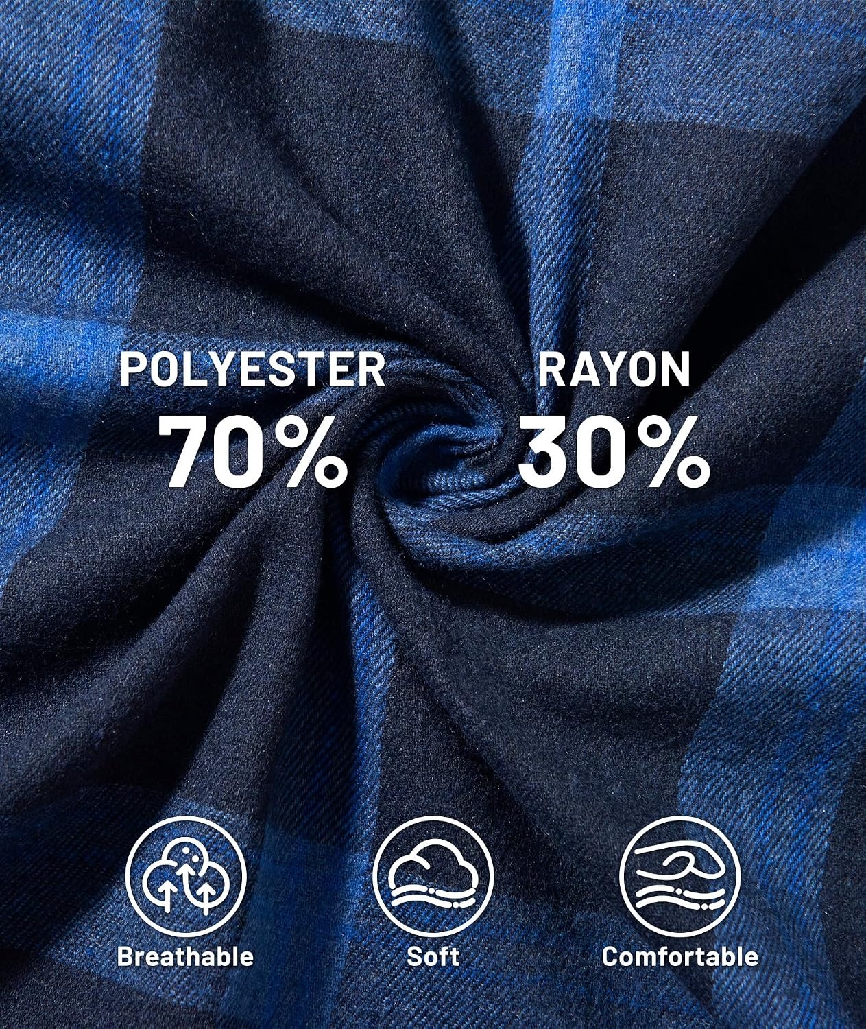 image:imageZITY 3 Pack Mens Flannel Hoodie Shirts Button Down Plaid Shirt Long SleeveRednavy Bluegreen