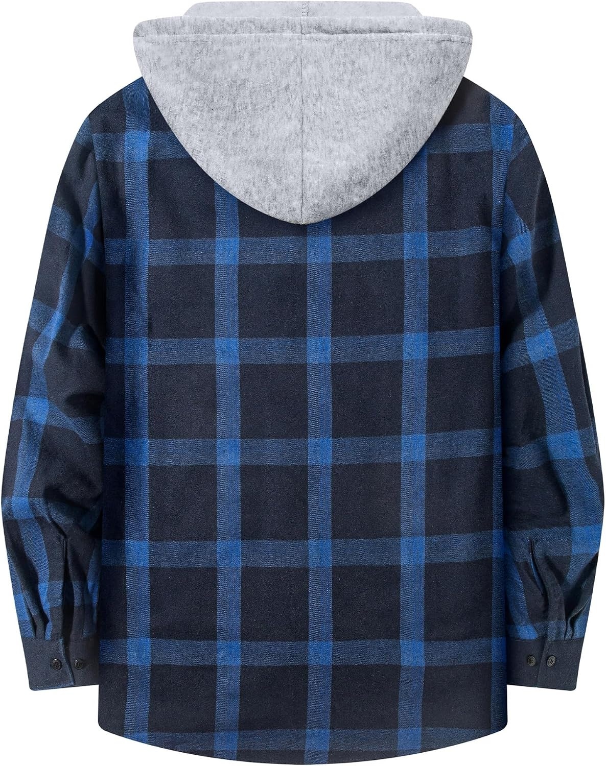 image:imageZITY 3 Pack Mens Flannel Hoodie Shirts Button Down Plaid Shirt Long SleeveRednavy Bluegreen