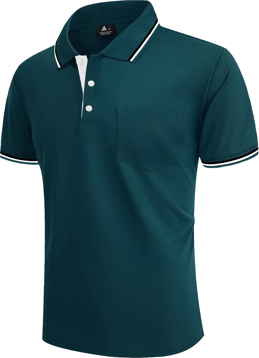 image:imageZITY 5 Pack Men Polo Shirts Short Sleeve Athletic Golf Polos with PocketBlack Darkblue Winered Darkgray Navyblue