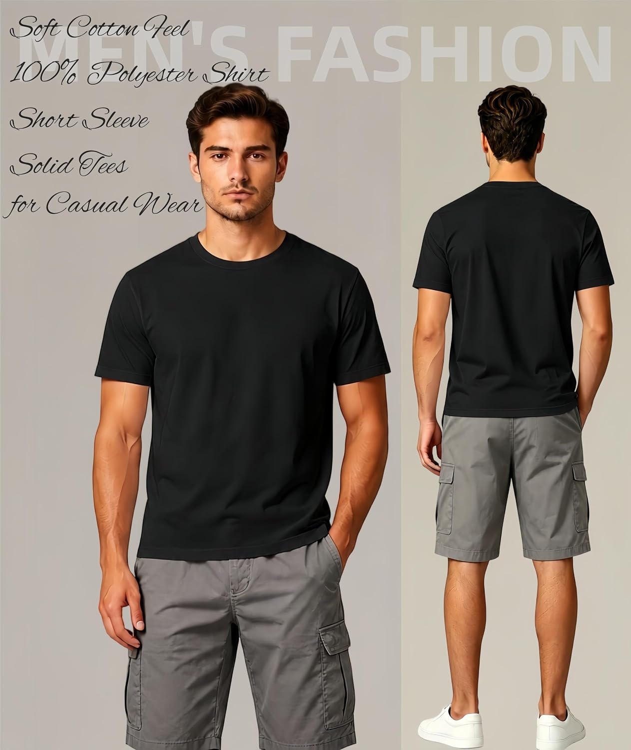 image:imageZITY 5 Pack Mens TShirts Crew Neck Plain Basic T Shirts for Men Short Sleeve Soft Casual Shirts Summer TeesBlack3 White2