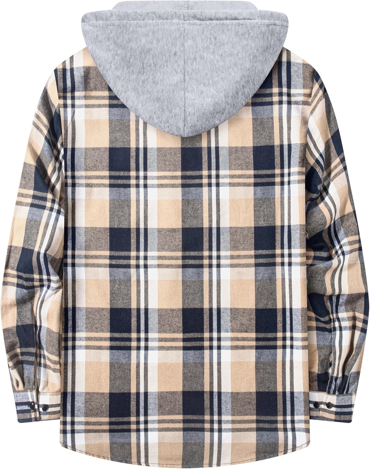 image:imageZITY Beauty 5 Pack Mens Flannel Button Down Shirts Long Sleeve Plaid Hooded Shirts for Men Casual Stylish5 Packz07