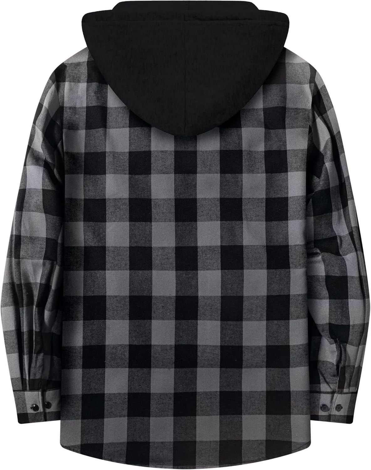 image:imageZITY Beauty 5 Pack Mens Flannel Button Down Shirts Long Sleeve Plaid Hooded Shirts for Men Casual Stylish5 Packz08