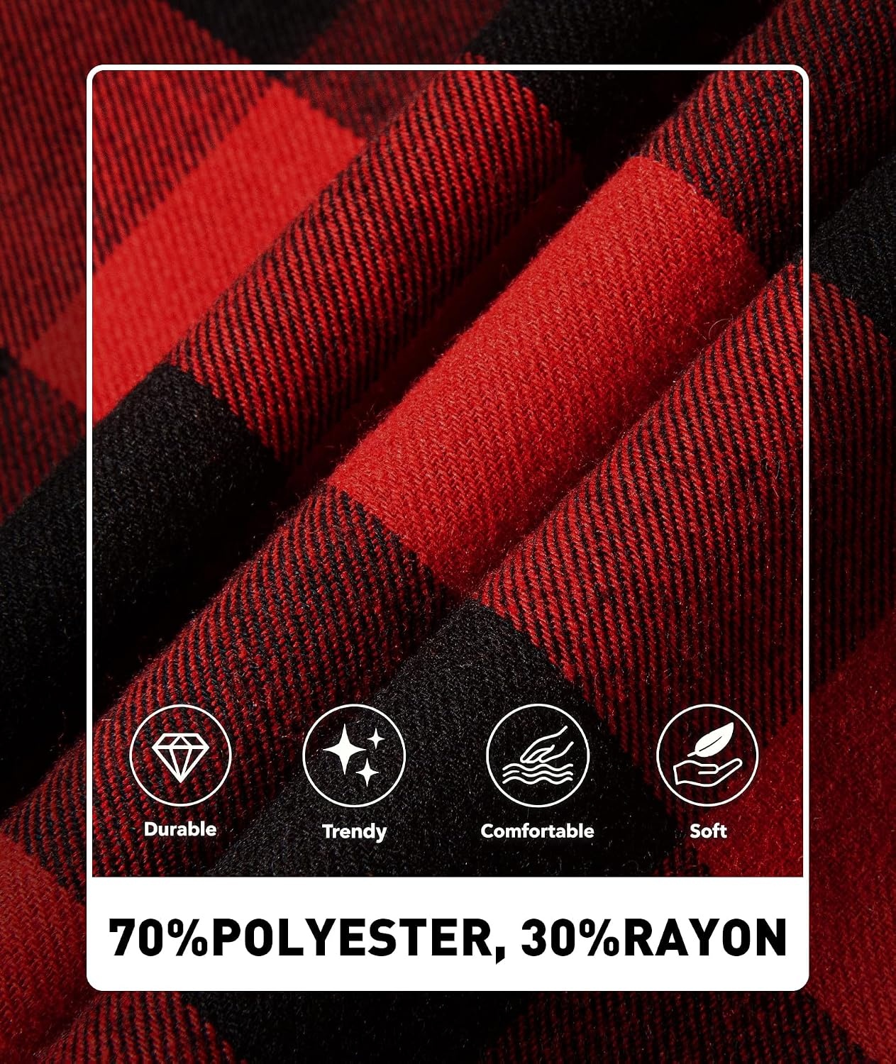image:imageZITY Beauty 5 Pack Mens Flannel Button Down Shirts Long Sleeve Plaid Hooded Shirts for Men Casual Stylish5 Packz10