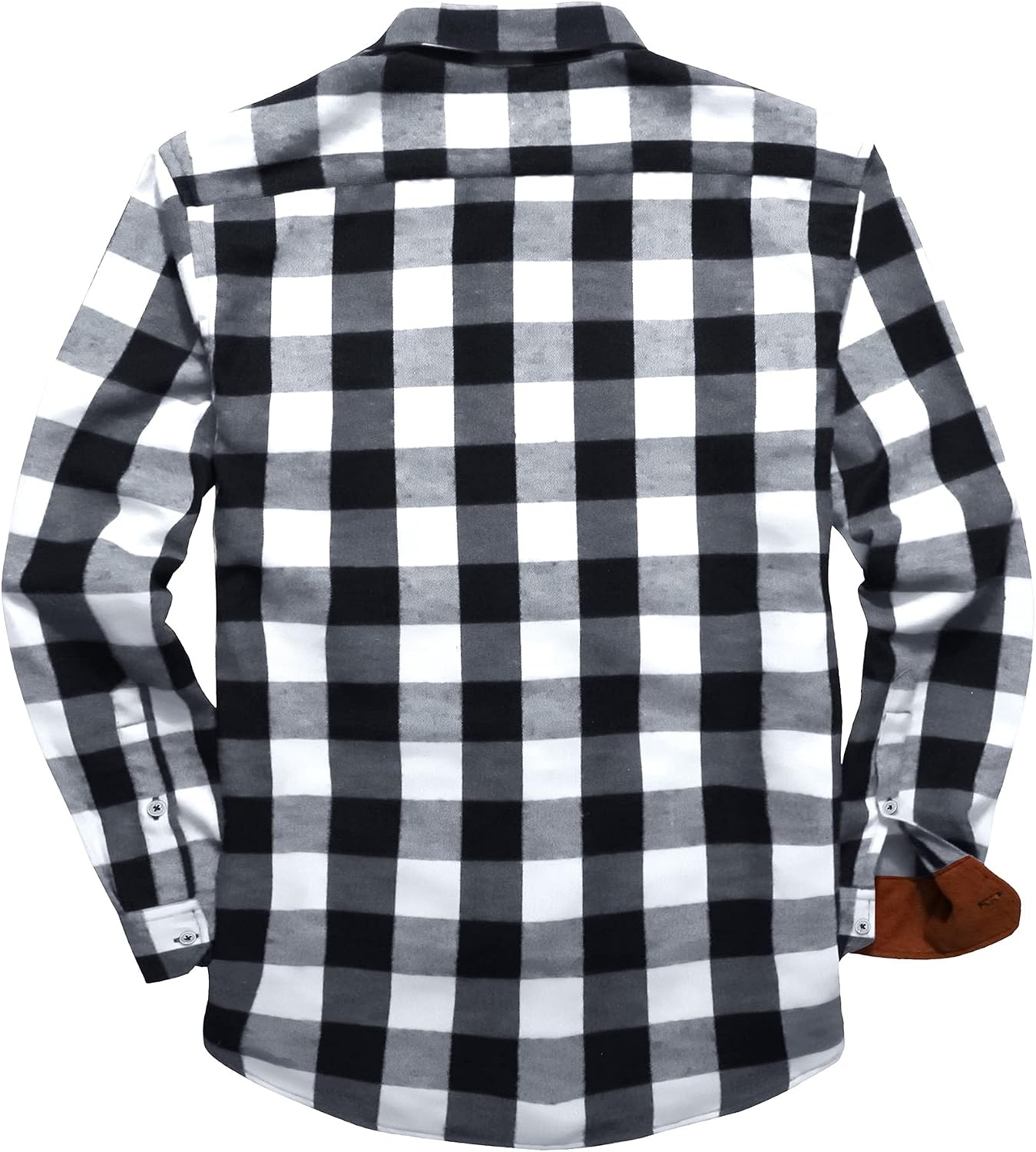 image:imageZITY Mens Flannel Shirt Long Sleeve Plaid Shirt with Pocket ShirtsY One Blackwhite