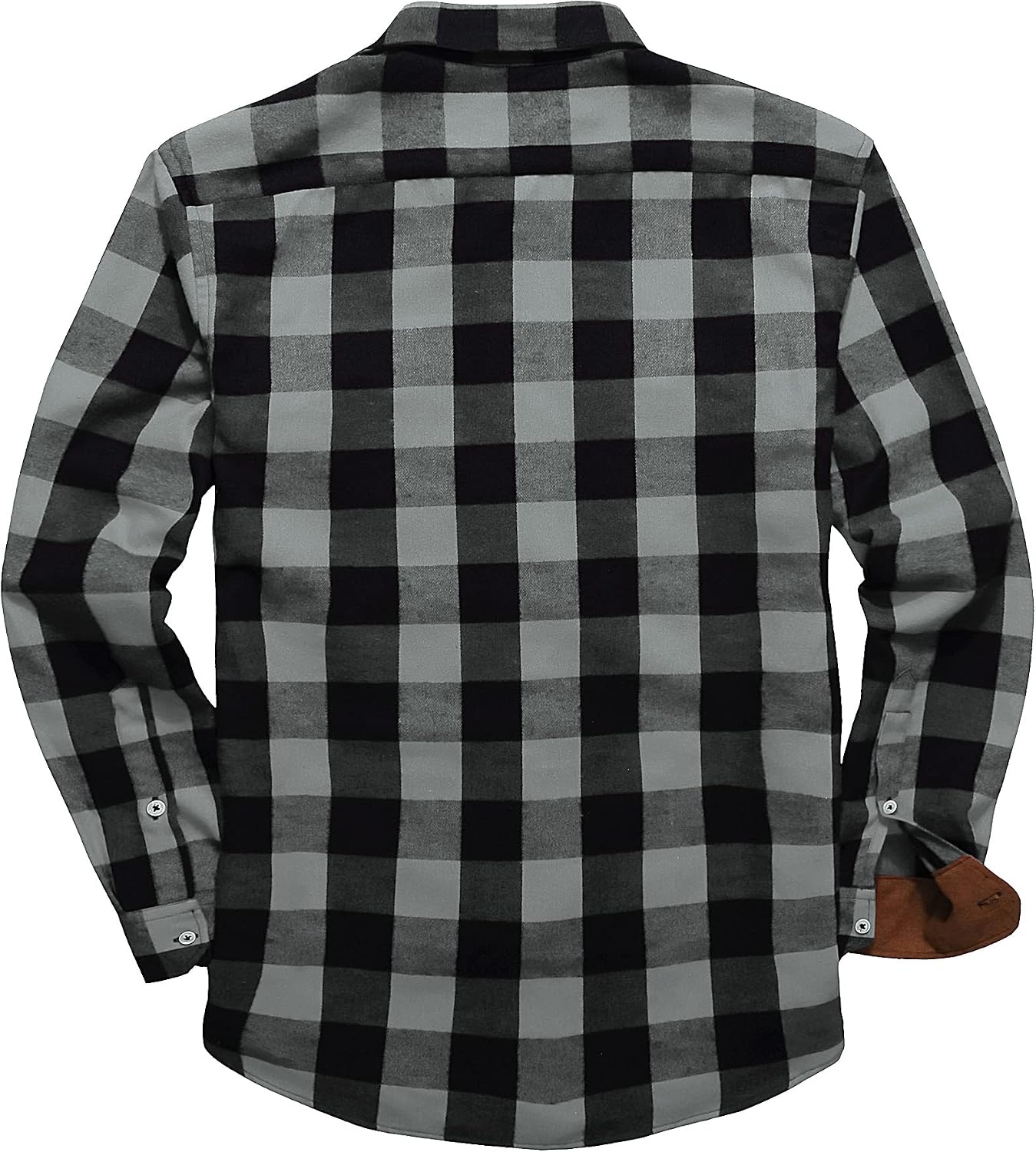 image:imageZITY Mens Flannel Shirt Long Sleeve Plaid Shirt with Pocket ShirtsY One Darkgrey