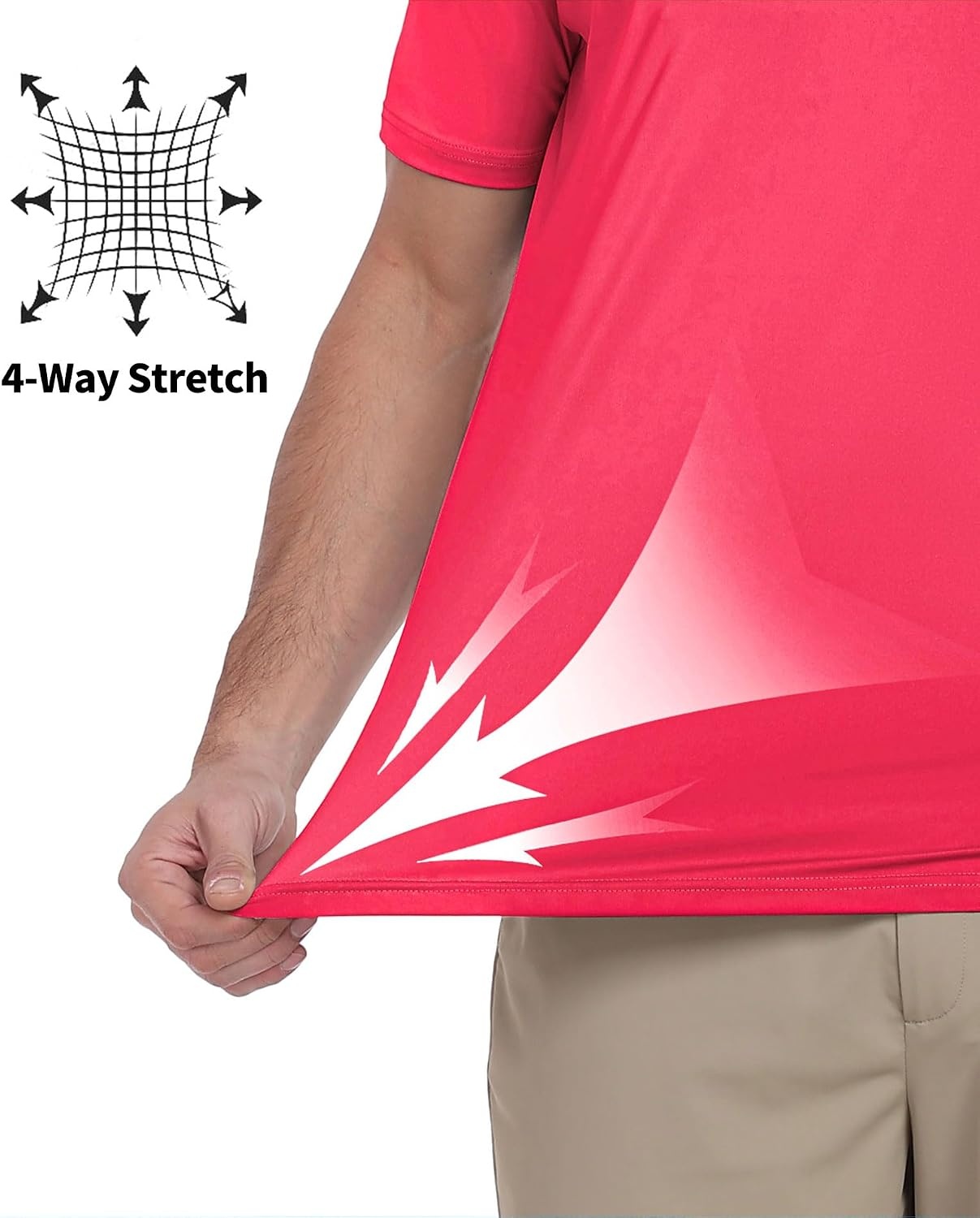 image:imageZITY Mens Golf Shirt Short Sleeve Moisture Wicking Polo Shirts for MenCranberry Red