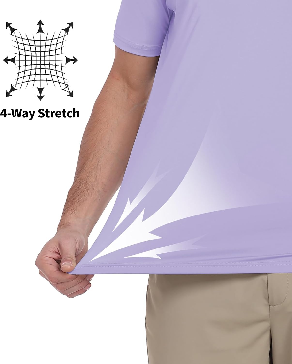image:imageZITY Mens Golf Shirt Short Sleeve Moisture Wicking Polo Shirts for MenPurple
