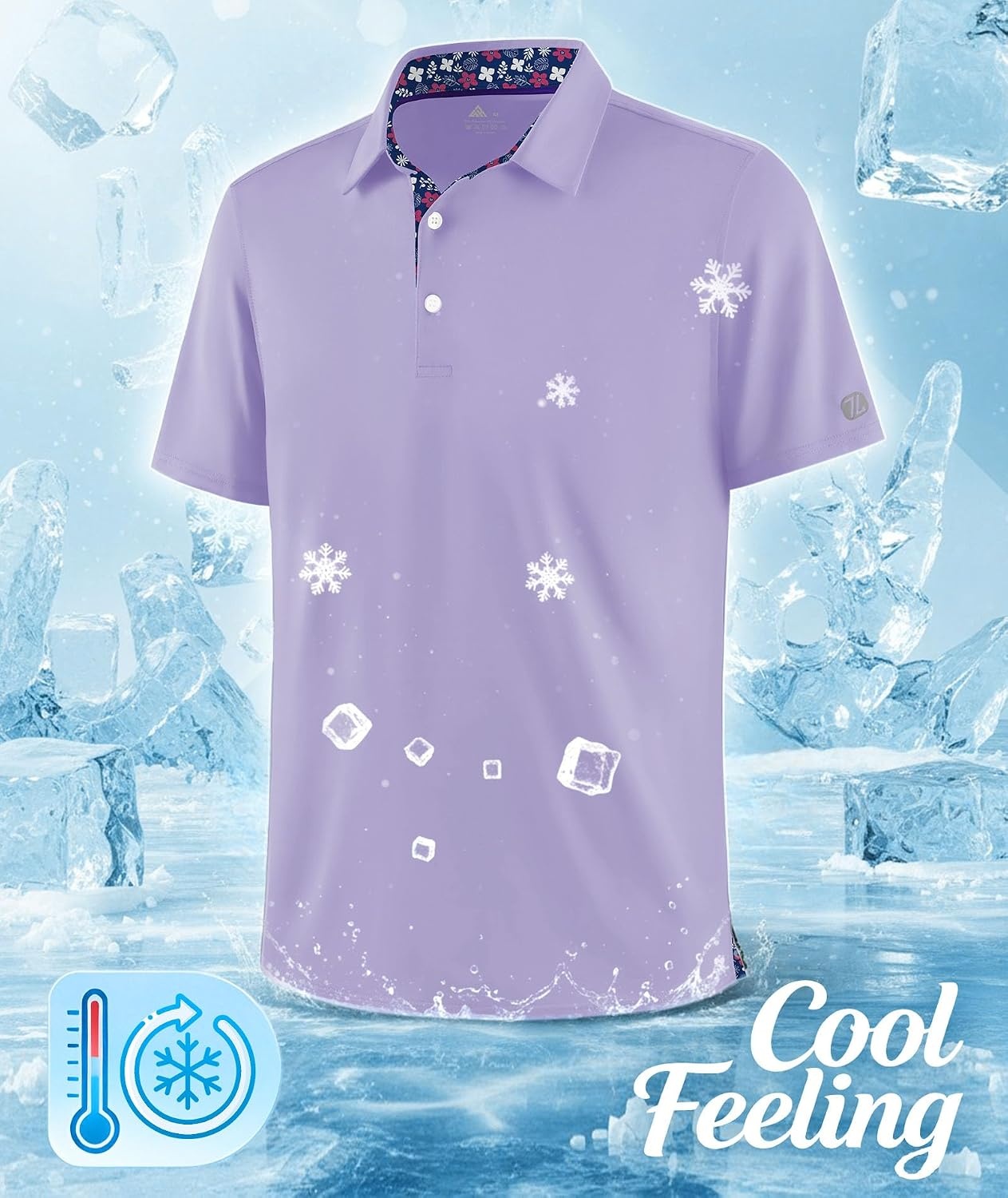 image:imageZITY Mens Golf Shirt Short Sleeve Moisture Wicking Polo Shirts for MenPurple