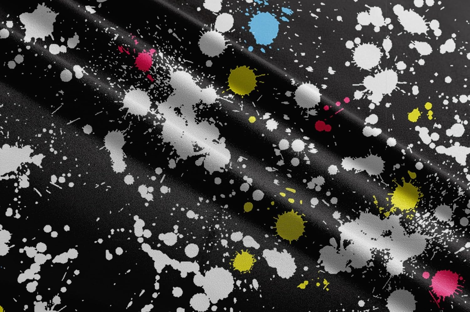 image:imageZITY Mens Golf Shirts Short Sleeve Print Moisture Wicking Polo ShirtBlack Splatter