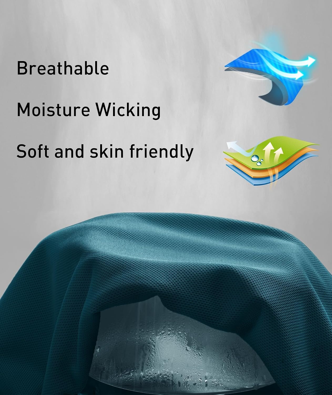 image:imageZITY Mens Polo Shirt Short Sleeve Moisture Wicking Athletic Golf PolosDark Teal Blue