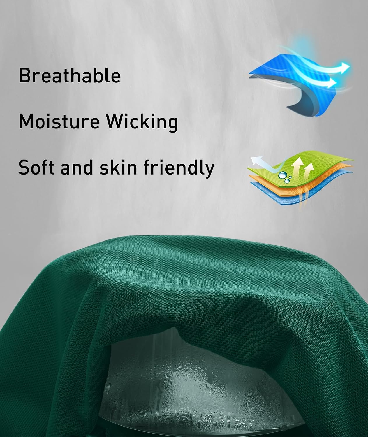 image:imageZITY Mens Polo Shirt Short Sleeve Moisture Wicking Athletic Golf PolosForest Green